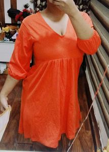 Mango - orange dress