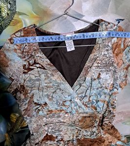 Floral Paisley Faux Wrap Top