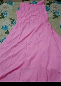 Pink Sleeveless Dress with Organza Jacket