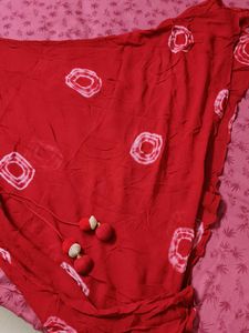 Women Red Tie-Dye Printed Maxi Dress