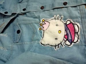 Cute Denim Jacket - Hello Kitty