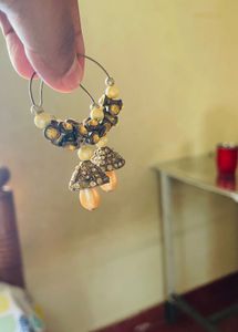 Vintage Inspired Mushroom Earrings