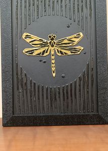 Modern Minimalistic Texture Wall Art- Dragonfly