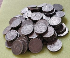 Vintage Indian 5 Rupee Coins - 20 Pcs Set only.