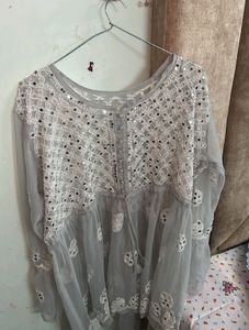 Pretty Pelpum Top With Full Mirror Work