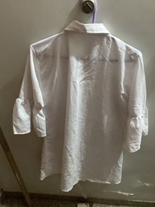 Pretty Sensational Women White Patch Shirts