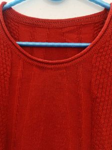 Red Knit Pullover