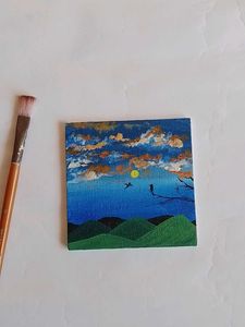 3mini Canvas Painting (HAND-PAINTED)