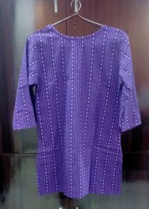 Purple Striped Short Kurta 💜