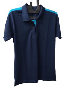 Navy Blue Collar Tshirt For Women And Girls