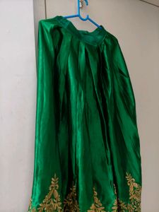 Green &amp; Golden Ethnic long Skirt