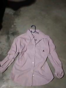 Striped White &amp;Pink Fitted Shirt