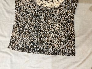 Beautiful Leopard Floral Halter Top