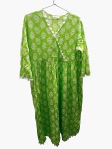 Lime Green Floral Dress