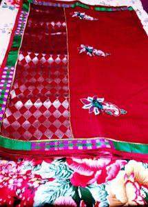 Elegant Red Saree