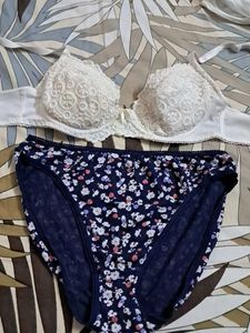 Combo  Of Six  Pure Cotton  Bra N Panty  Imported