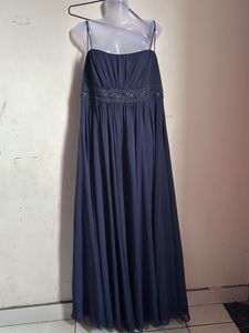 Blue Patterned Midi Dress