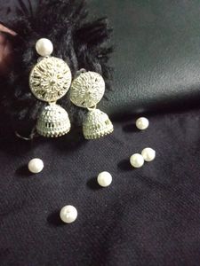 Small White Earrings