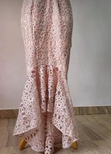 Blush Lace Mermaid Gown