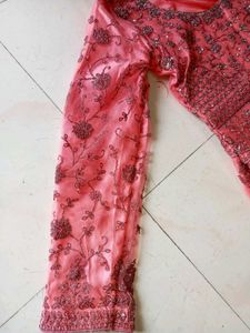 Pink Embellished Anarkali Suit