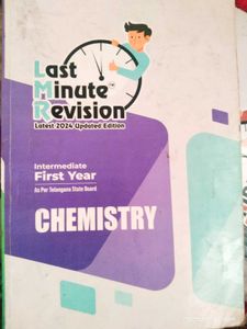 Last Minute Revision Chemistry - Intermediate Firs