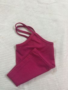 Pink Spaghetti Strap Tank Top
