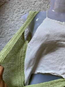 Y2K Green Knit Tank Top