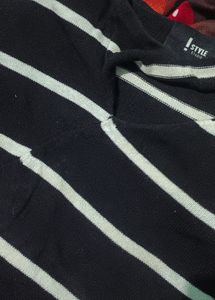 Black And White Stripe Top