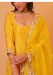 Elegant Yellow Ethnic Gown On Sale