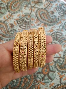 Brass Coating Bangles No Use....Totally New