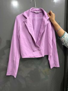 Lilac Cropped Blazer
