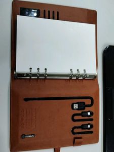 Leather Diary With Inbuilt Powerbank