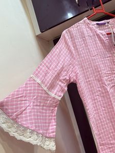 Pink Embroidered Kurta