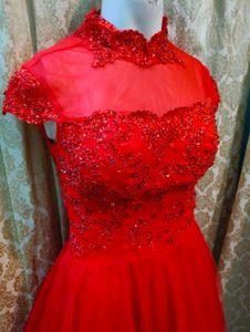 Red Lace Party Dress
