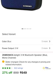Zebronics Zeb-Delight Portable Wireless Bluetooth