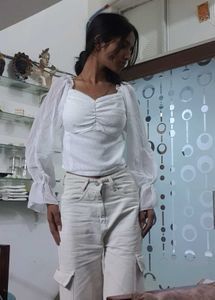 Chic White Puff Sleeve Top
