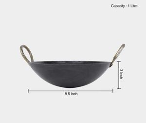 Cast Iron Kadai 1 Liter 600ml