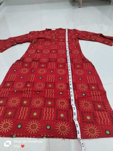 Bandhej Print Kurta, Skirt And Dupatta