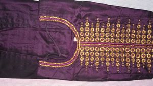Purple Embellished Kurti