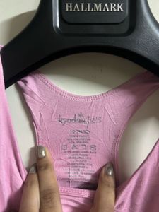 Pink Sleeveless Crop Tank Top