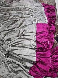 Elegant Grey &amp; Pink Saree