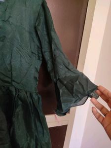 Green Colour Stitched Co-set