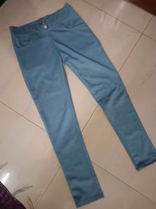 Light Blue High-Waisted Pants