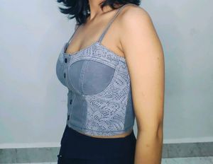 Denim Sexy Crop Top