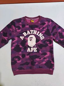 A BATHING APE Kids' Colour Camo College Crew-neck