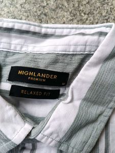 Highlander Striped Casual Shirt, M SIZE
