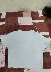 Light silver Graphic Tee top