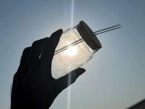 Eco-Friendly Glass Bottles with Straw Lid