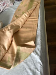 light pastel brown saree