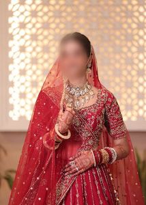 Plum Red Handwork Bridal Lehenga